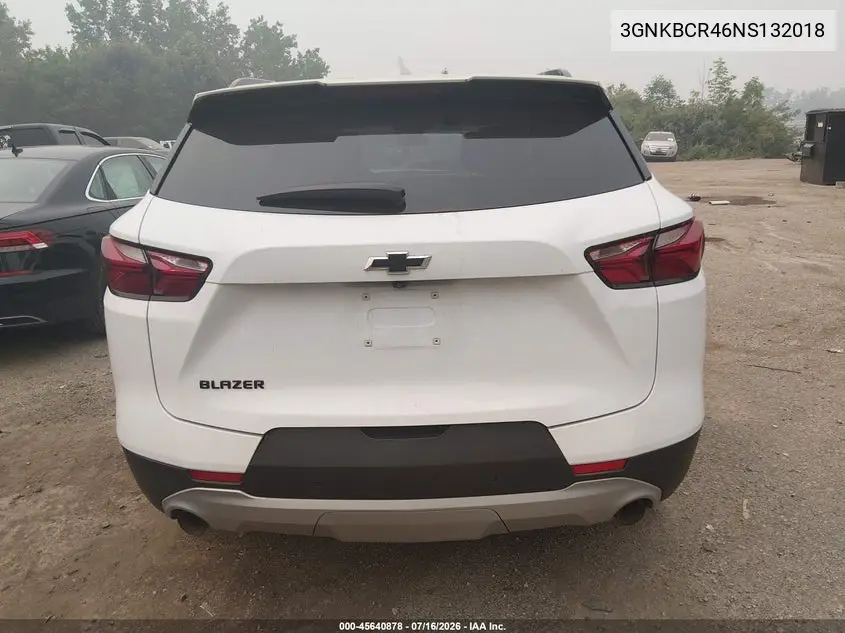 2022 Chevrolet Blazer Fwd 2Lt VIN: 3GNKBCR46NS132018 Lot: 45640878
