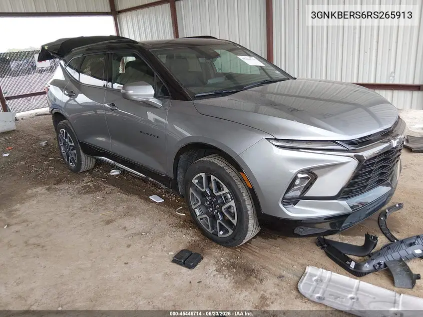 2024 Chevrolet Blazer Fwd Rs VIN: 3GNKBERS6RS265913 Lot: 45446714