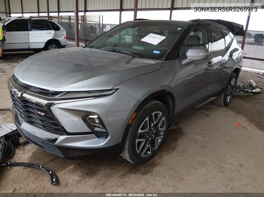 2024 Chevrolet Blazer Fwd Rs VIN: 3GNKBERS6RS265913 Lot: 45446714