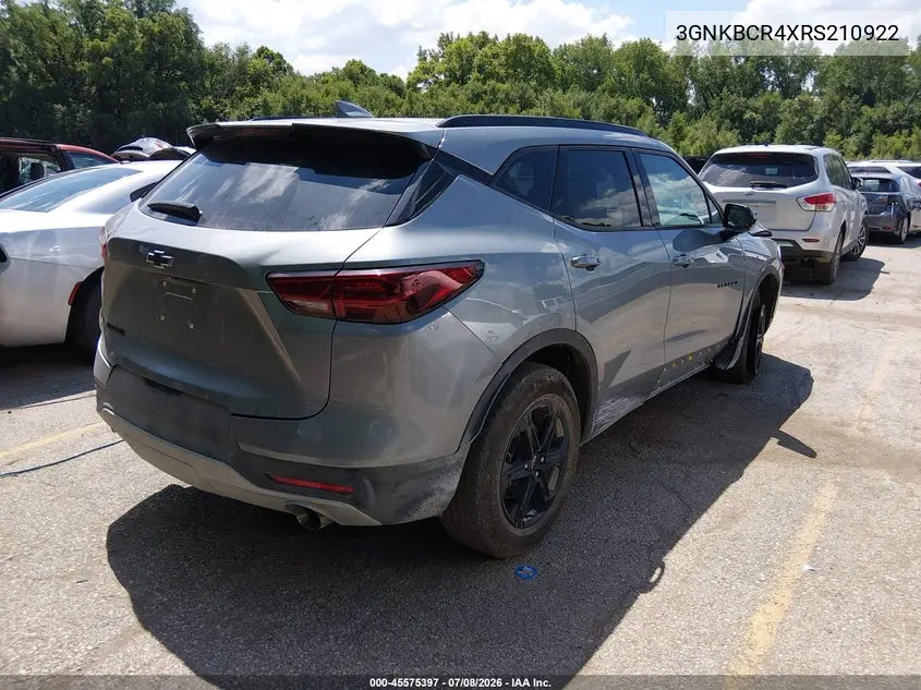 2024 Chevrolet Blazer Fwd 2Lt VIN: 3GNKBCR4XRS210922 Lot: 45575397