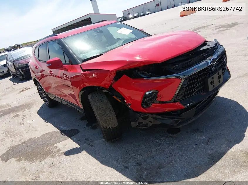 2024 Chevrolet Blazer Awd Rs VIN: 3GNKBKRS6RS267742 Lot: 45579142