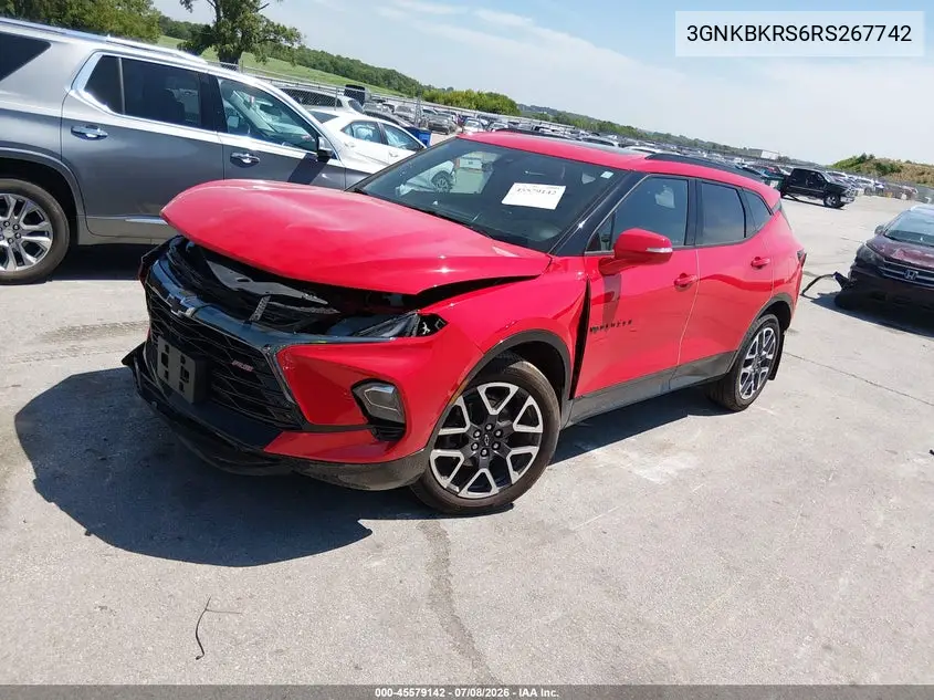 2024 Chevrolet Blazer Awd Rs VIN: 3GNKBKRS6RS267742 Lot: 45579142