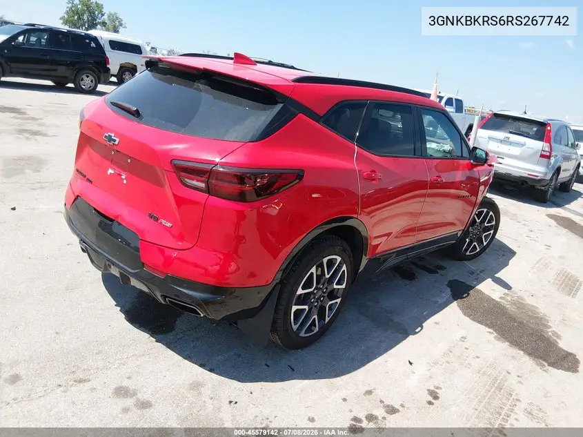 2024 Chevrolet Blazer Awd Rs VIN: 3GNKBKRS6RS267742 Lot: 45579142