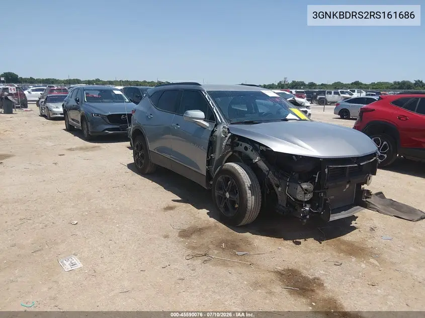 2024 Chevrolet Blazer Fwd 3Lt VIN: 3GNKBDRS2RS161686 Lot: 45590076