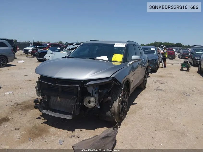 2024 Chevrolet Blazer Fwd 3Lt VIN: 3GNKBDRS2RS161686 Lot: 45590076