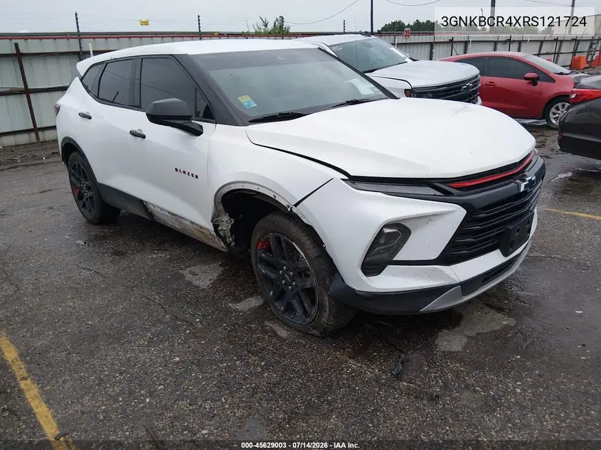 2024 Chevrolet Blazer Fwd 2Lt VIN: 3GNKBCR4XRS121724 Lot: 45629003
