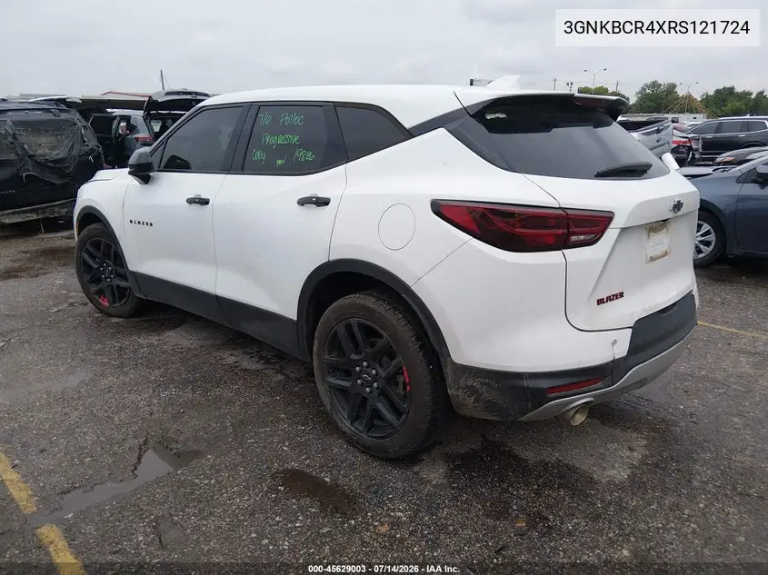 2024 Chevrolet Blazer Fwd 2Lt VIN: 3GNKBCR4XRS121724 Lot: 45629003