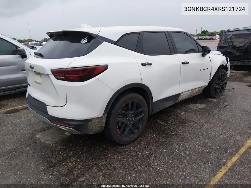 2024 Chevrolet Blazer Fwd 2Lt VIN: 3GNKBCR4XRS121724 Lot: 45629003