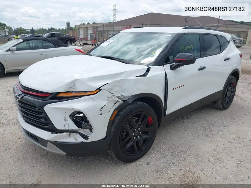 2024 Chevrolet Blazer Fwd 2Lt VIN: 3GNKBCR48RS127182 Lot: 45692847