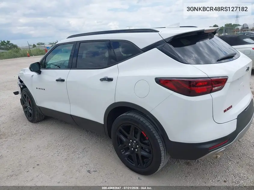 2024 Chevrolet Blazer Fwd 2Lt VIN: 3GNKBCR48RS127182 Lot: 45692847