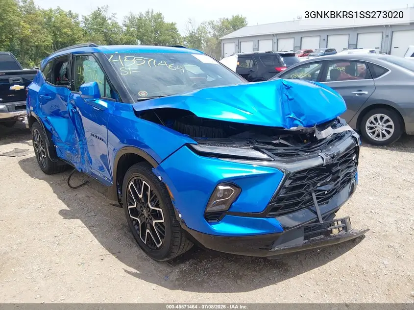 2025 Chevrolet Blazer Awd Rs VIN: 3GNKBKRS1SS273020 Lot: 45571464