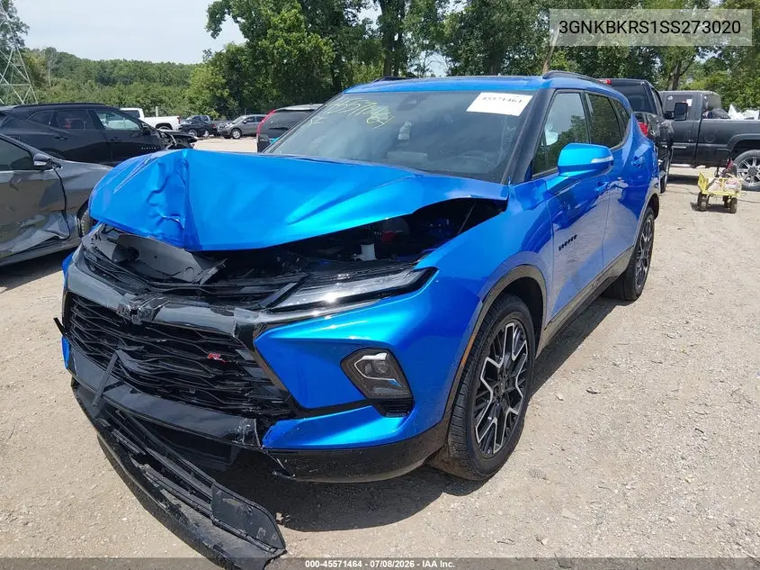 2025 Chevrolet Blazer Awd Rs VIN: 3GNKBKRS1SS273020 Lot: 45571464
