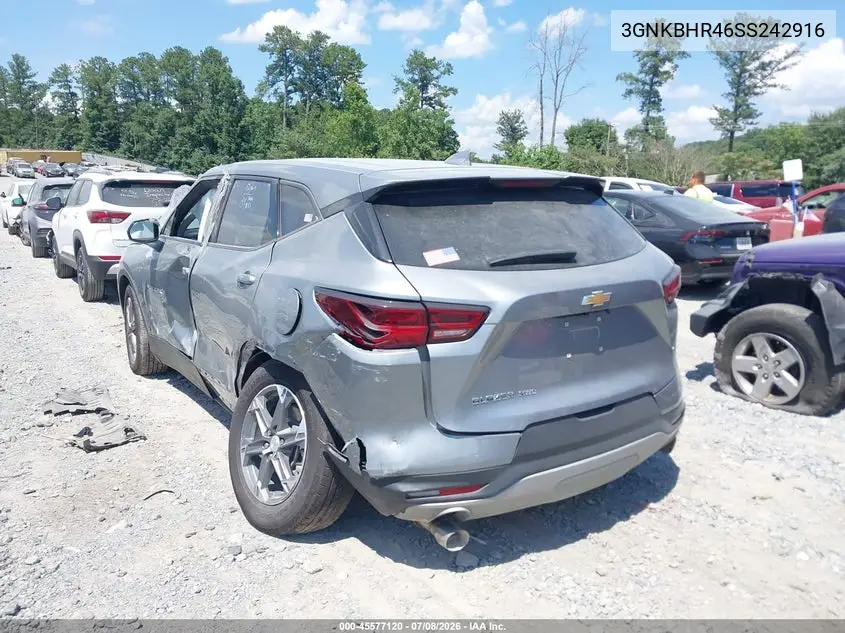 2025 Chevrolet Blazer Awd 2Lt VIN: 3GNKBHR46SS242916 Lot: 45577120