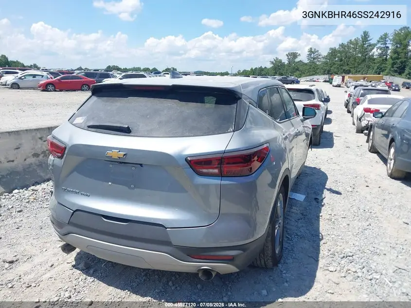 2025 Chevrolet Blazer Awd 2Lt VIN: 3GNKBHR46SS242916 Lot: 45577120
