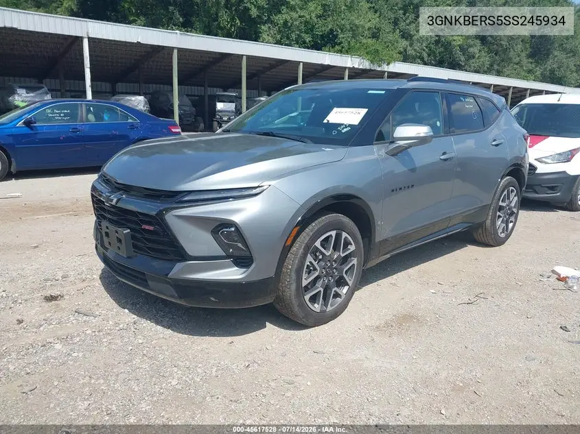 2025 Chevrolet Blazer Fwd Rs VIN: 3GNKBERS5SS245934 Lot: 45617528