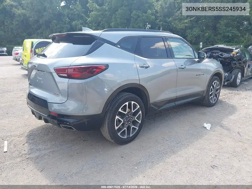 2025 Chevrolet Blazer Fwd Rs VIN: 3GNKBERS5SS245934 Lot: 45617528