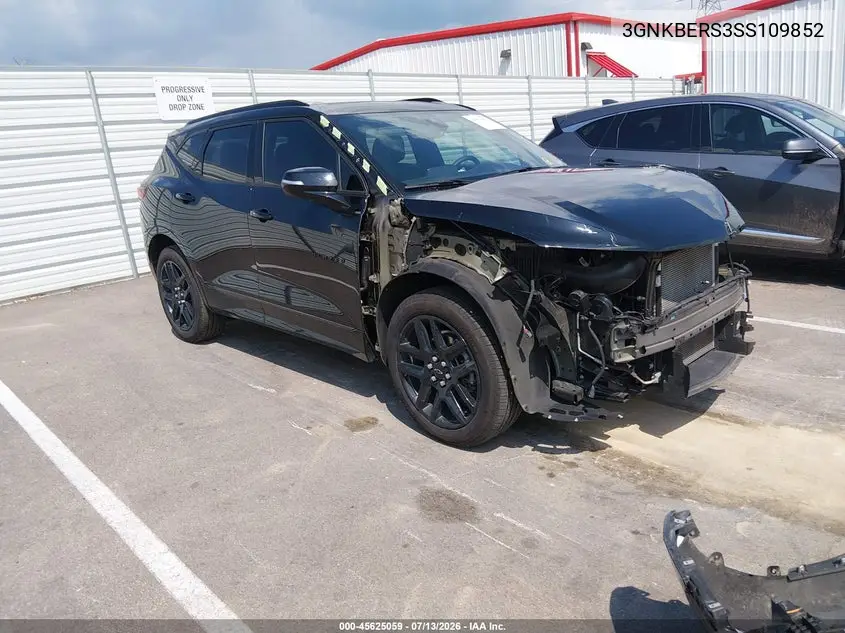 2025 Chevrolet Blazer Fwd Rs VIN: 3GNKBERS3SS109852 Lot: 45625059