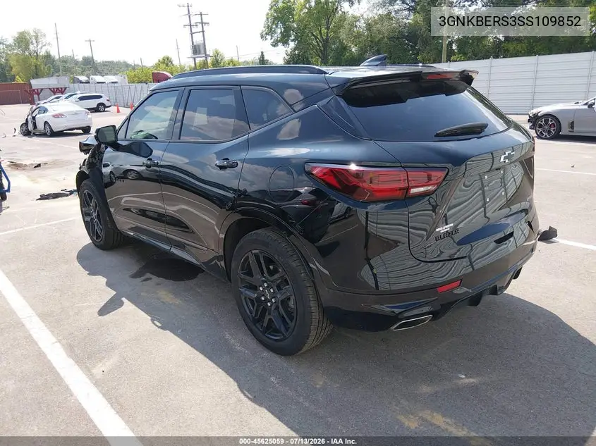 2025 Chevrolet Blazer Fwd Rs VIN: 3GNKBERS3SS109852 Lot: 45625059