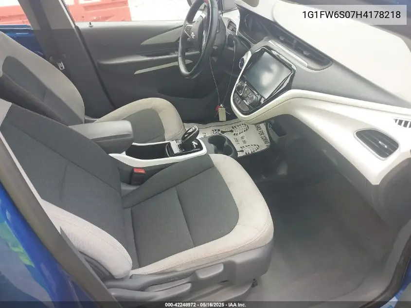 2017 Chevrolet Bolt Ev Lt VIN: 1G1FW6S07H4178218 Lot: 42248972