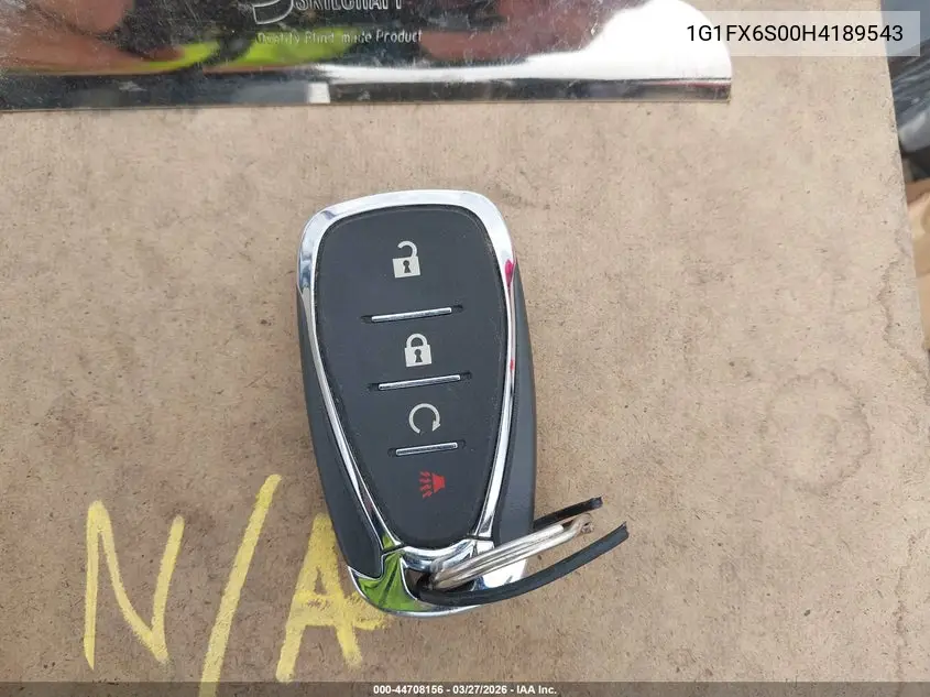 2017 Chevrolet Bolt Ev Premier VIN: 1G1FX6S00H4189543 Lot: 44708156