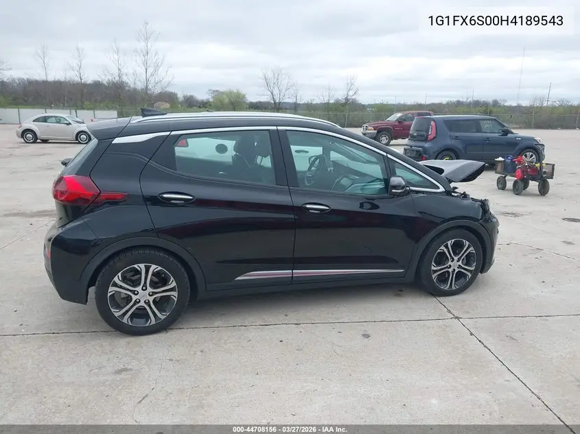 2017 Chevrolet Bolt Ev Premier VIN: 1G1FX6S00H4189543 Lot: 44708156