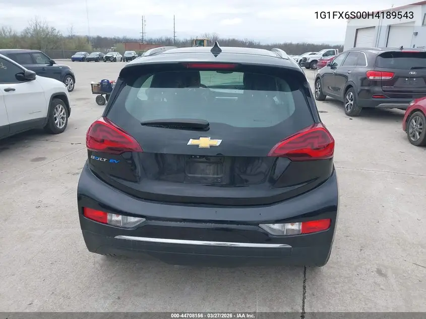 2017 Chevrolet Bolt Ev Premier VIN: 1G1FX6S00H4189543 Lot: 44708156