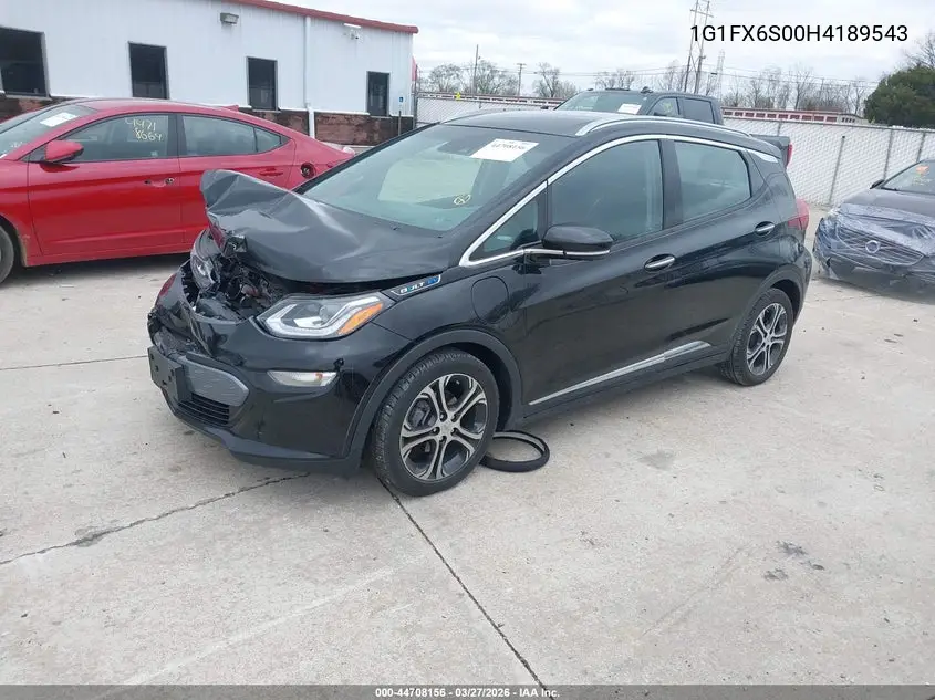 2017 Chevrolet Bolt Ev Premier VIN: 1G1FX6S00H4189543 Lot: 44708156