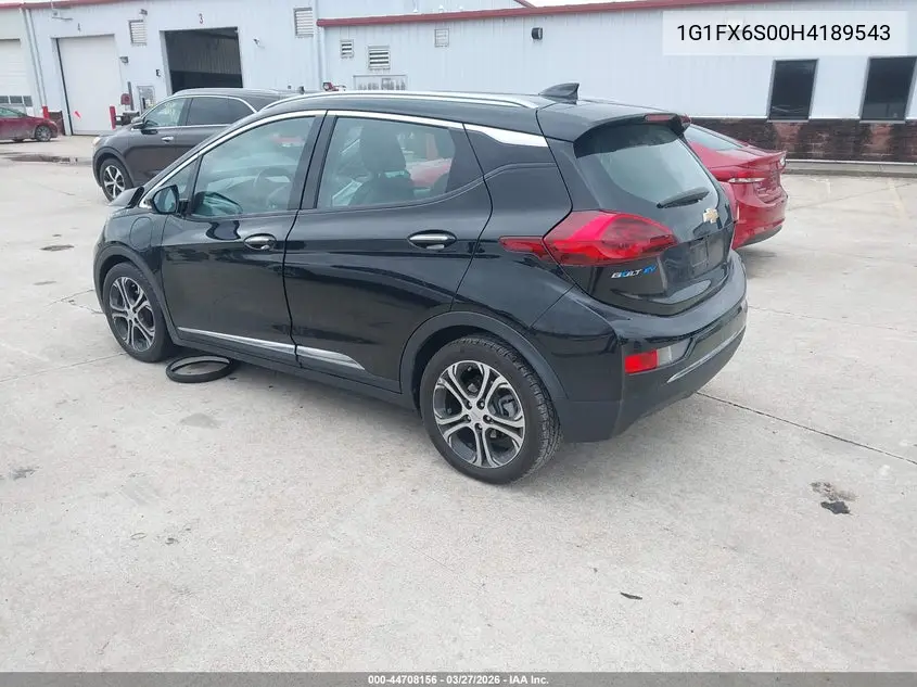 2017 Chevrolet Bolt Ev Premier VIN: 1G1FX6S00H4189543 Lot: 44708156