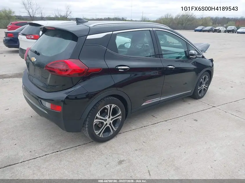 2017 Chevrolet Bolt Ev Premier VIN: 1G1FX6S00H4189543 Lot: 44708156