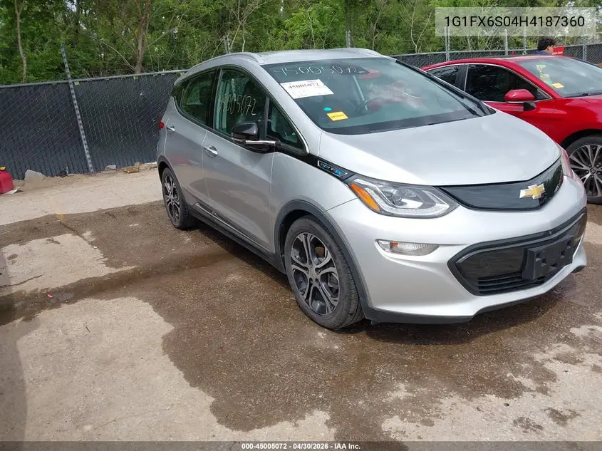 2017 Chevrolet Bolt Ev Premier VIN: 1G1FX6S04H4187360 Lot: 45005072