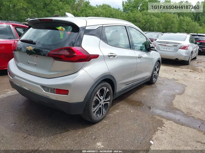 2017 Chevrolet Bolt Ev Premier VIN: 1G1FX6S04H4187360 Lot: 45005072