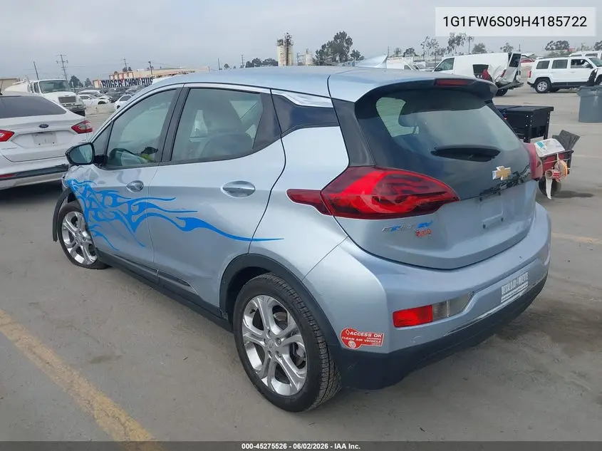 2017 Chevrolet Bolt Ev Lt VIN: 1G1FW6S09H4185722 Lot: 45275526