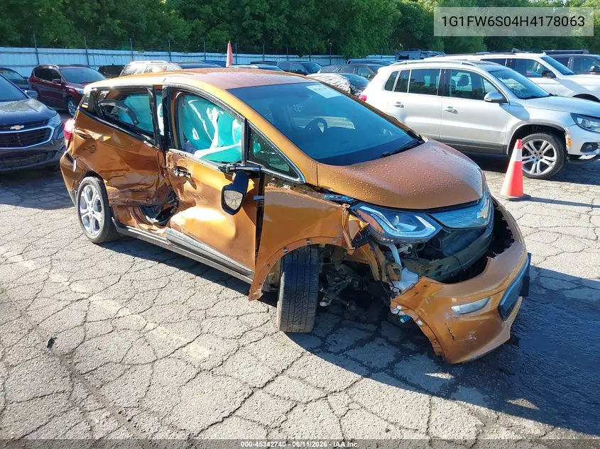 2017 Chevrolet Bolt Ev Lt VIN: 1G1FW6S04H4178063 Lot: 45342740