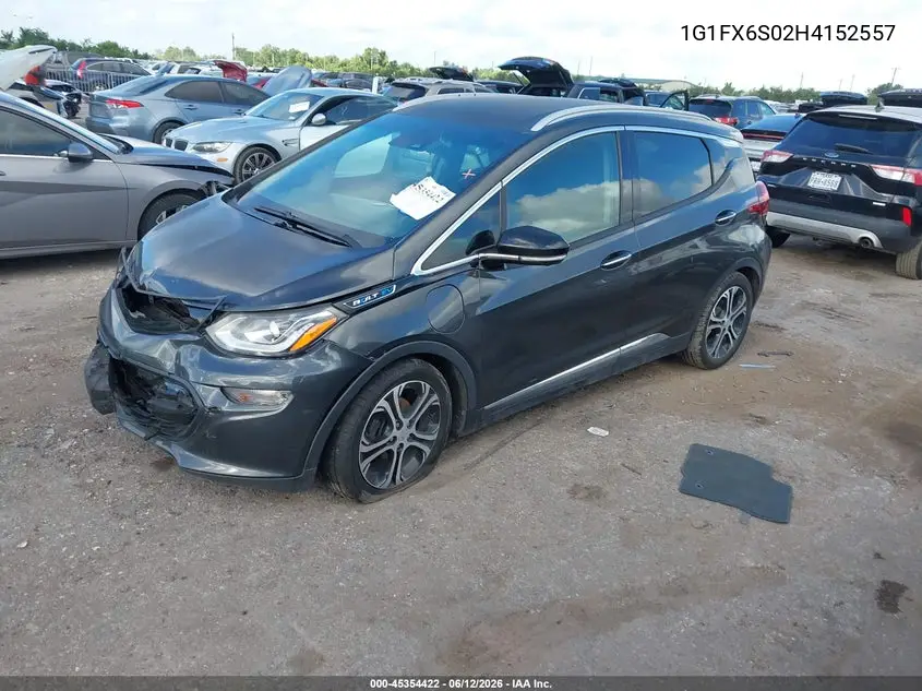 2017 Chevrolet Bolt Ev Premier VIN: 1G1FX6S02H4152557 Lot: 45354422