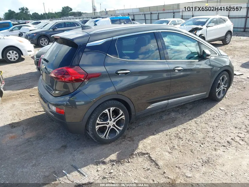 2017 Chevrolet Bolt Ev Premier VIN: 1G1FX6S02H4152557 Lot: 45354422