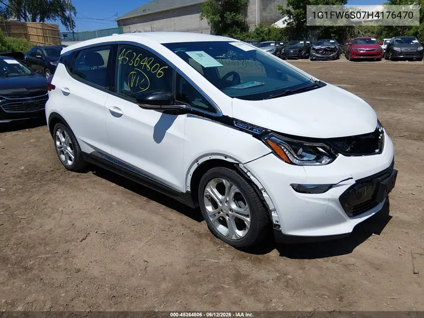 2017 Chevrolet Bolt Ev Lt VIN: 1G1FW6S07H4176470 Lot: 45364806