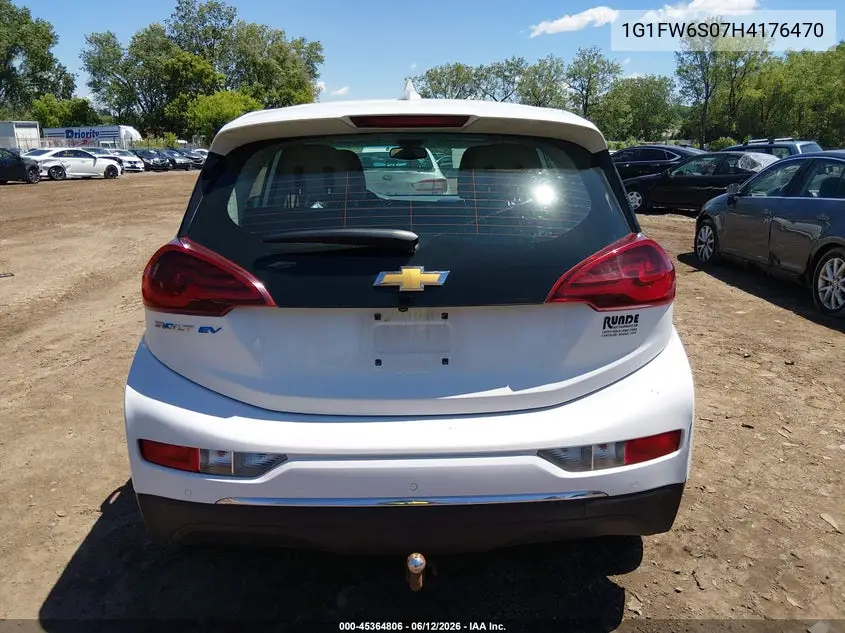 2017 Chevrolet Bolt Ev Lt VIN: 1G1FW6S07H4176470 Lot: 45364806