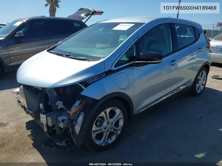 2017 Chevrolet Bolt Ev Lt VIN: 1G1FW6S0XH4189469 Lot: 45372424