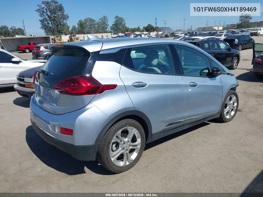 2017 Chevrolet Bolt Ev Lt VIN: 1G1FW6S0XH4189469 Lot: 45372424