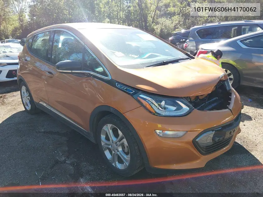 2017 Chevrolet Bolt Ev Lt VIN: 1G1FW6S06H4170062 Lot: 45463557