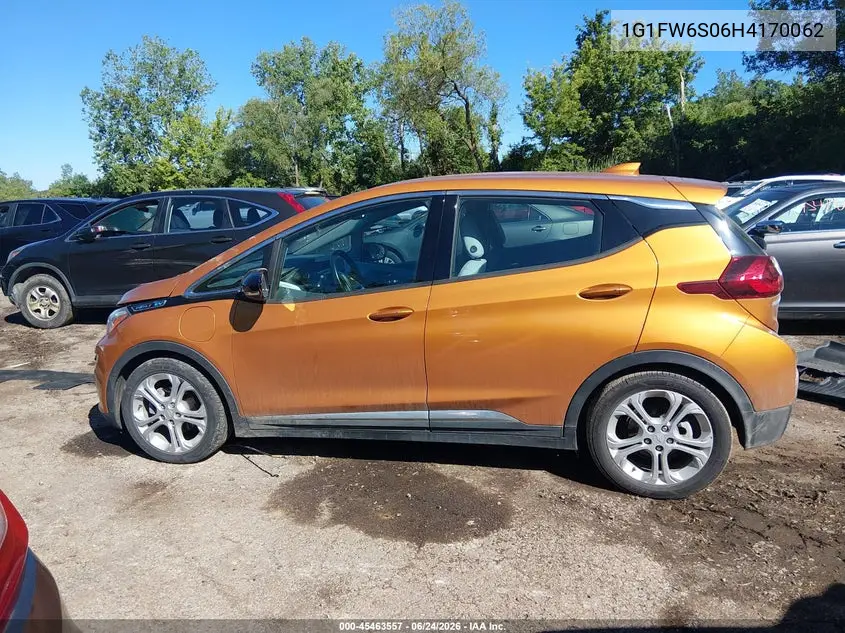 2017 Chevrolet Bolt Ev Lt VIN: 1G1FW6S06H4170062 Lot: 45463557