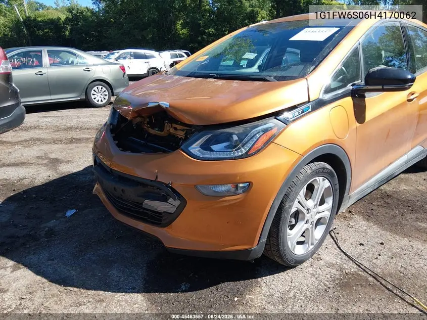 2017 Chevrolet Bolt Ev Lt VIN: 1G1FW6S06H4170062 Lot: 45463557
