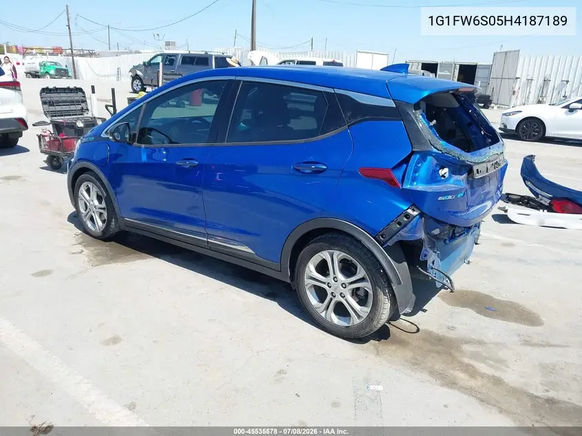2017 Chevrolet Bolt Ev Lt VIN: 1G1FW6S05H4187189 Lot: 45535578