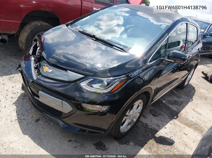 2017 Chevrolet Bolt Ev Lt VIN: 1G1FW6S01H4138796 Lot: 45607044