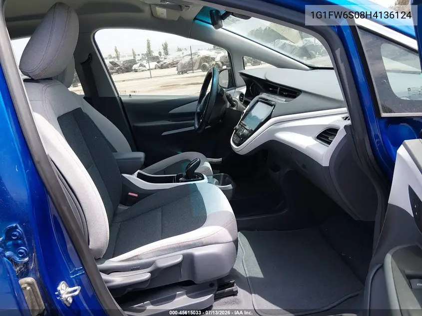 2017 Chevrolet Bolt Ev Lt VIN: 1G1FW6S08H4136124 Lot: 45615033