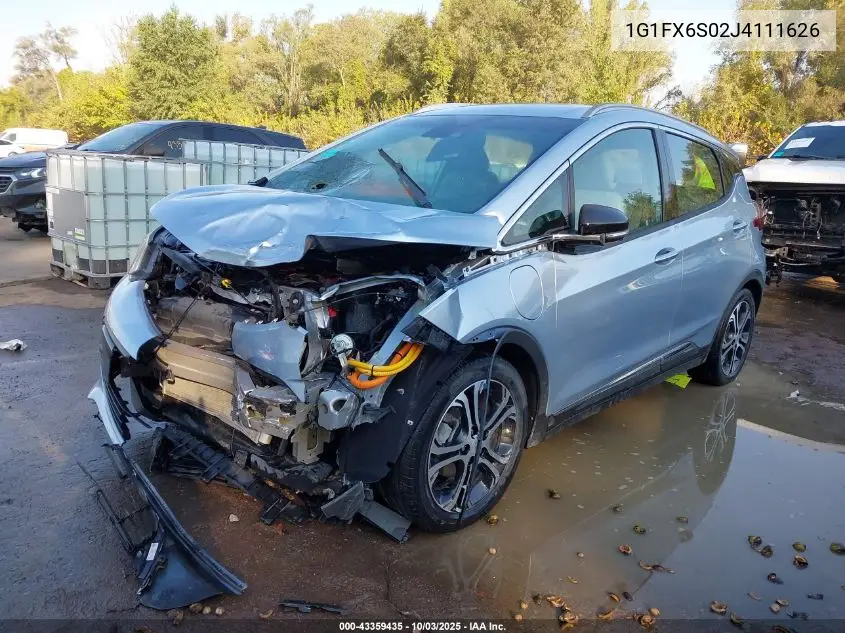 2018 Chevrolet Bolt Ev Premier VIN: 1G1FX6S02J4111626 Lot: 43359435