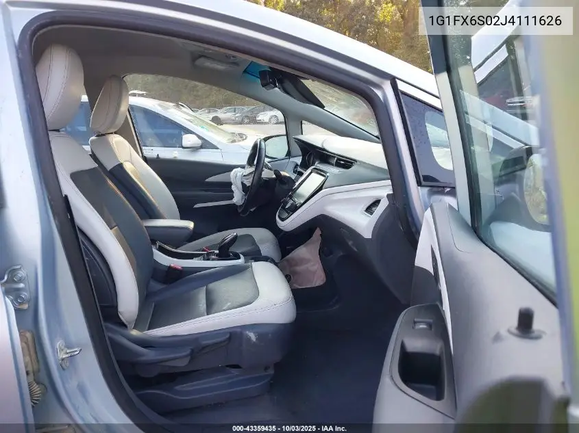 2018 Chevrolet Bolt Ev Premier VIN: 1G1FX6S02J4111626 Lot: 43359435