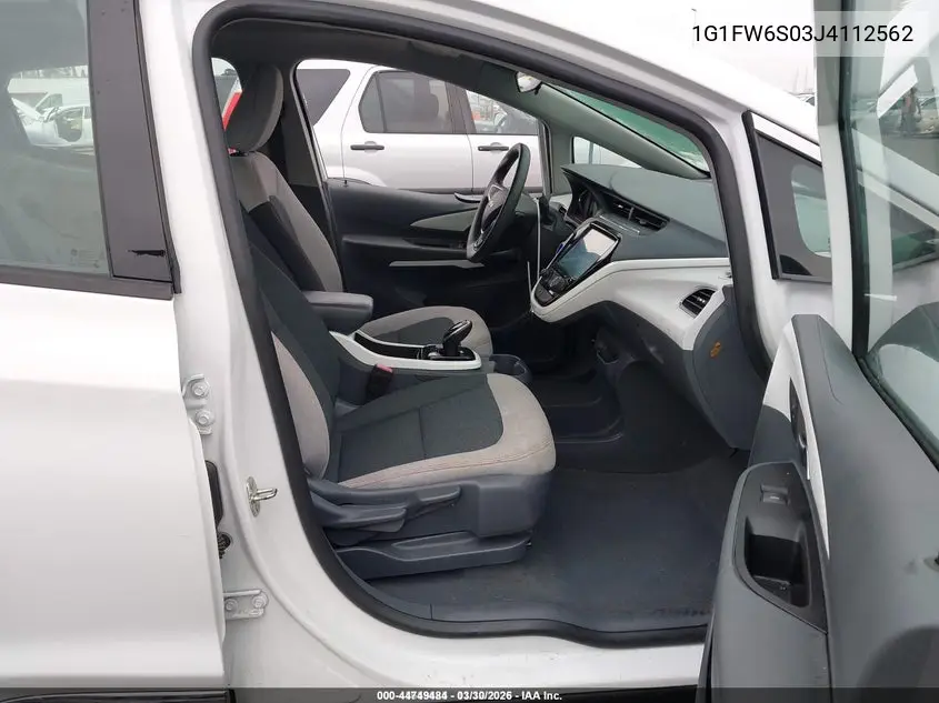 2018 Chevrolet Bolt Ev Lt VIN: 1G1FW6S03J4112562 Lot: 44749484