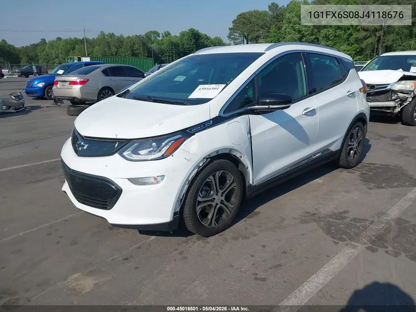 2018 Chevrolet Bolt Ev Premier VIN: 1G1FX6S08J4118676 Lot: 45016501