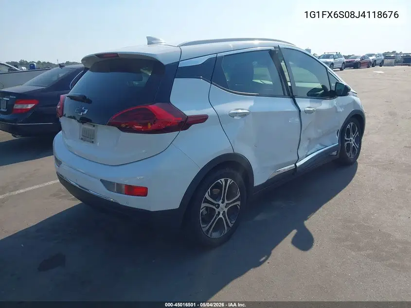 2018 Chevrolet Bolt Ev Premier VIN: 1G1FX6S08J4118676 Lot: 45016501